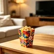 Open Top Paper Popcorn Box For Movie Night | https://www.bestnamebadges.com