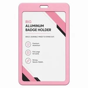 Big Aluminum Badge Holder