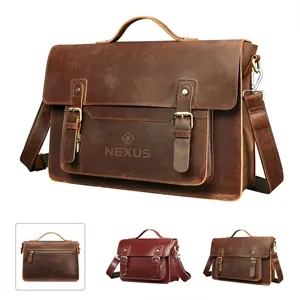 Vintage Crazy Horse Leather Shoulder Carry Messenger Bag