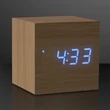 Blue LED Cube Alarm Clock With USB | https://www.bestnamebadges.com