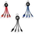 4-in-1 LED Light-Up Keychain Charging Cable | https://www.bestnamebadges.com
