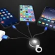 4-in-1 LED Light-Up Keychain Charging Cable | https://www.bestnamebadges.com