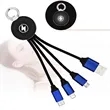 4-in-1 LED Light-Up Keychain Charging Cable | https://www.bestnamebadges.com