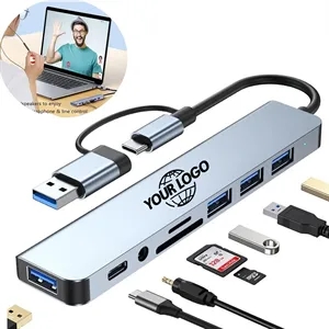 8-in-1 USB-C Hub Multi-Port Adapter Docking Station
