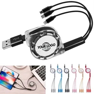 3-in-1 Retractable Multi Charging Cable