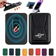 Magnetic Leather Phone Stand with Card Wallet | https://www.bestnamebadges.com
