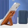 Magnetic Leather Phone Stand with Card Wallet | https://www.bestnamebadges.com