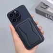 Magnetic Leather Phone Stand with Card Wallet | https://www.bestnamebadges.com