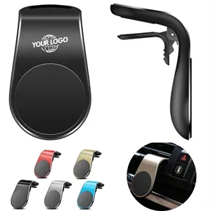 Magnetic Leather Phone Stand with Card Holder