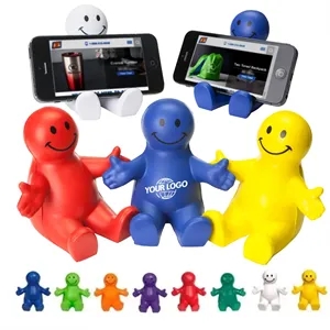 Squeezable Smile Face Phone Holder