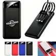 10000mAh Slim Power Bank with 4-in-1 Cable and Flashlight | https://www.bestnamebadges.com