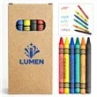 6 Color Kids Crayon Set W/ Paper Box | https://www.bestnamebadges.com