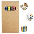 6 Color Kids Crayon Set W/ Paper Box | https://www.bestnamebadges.com