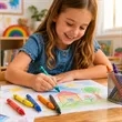 6 Color Kids Crayon Set W/ Paper Box | https://www.bestnamebadges.com