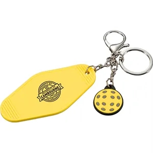 Retro Pickleball Motel Keychain