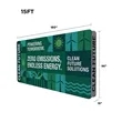 3D Straight Backdrop (Round Corners) Hardware Single 15ft | https://www.bestnamebadges.com
