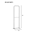 Fabric Banner Stand (Round Corners) ReplacGraphic Double 2ft | https://www.bestnamebadges.com