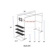 Square Arch Display Shelf & TV Rack Hardware 8x6.5ft | https://www.bestnamebadges.com