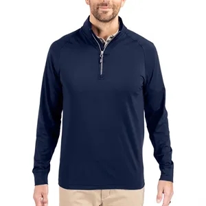 Cutter & Buck Men's Adapt Recycled Soft Knit Quarter Zip