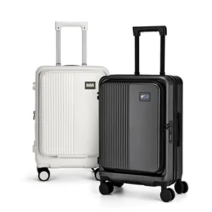Premium Expandable Carry-On Luggage With Front Pocket