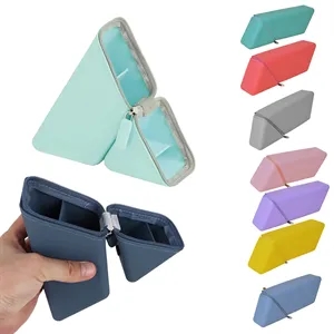 Triangle Silicone Standing Pencil Case