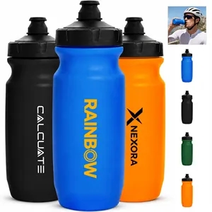 21Oz Plastic Squeeze Bike Water Bottle W/ Spout