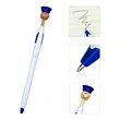 Police Hat Cartoon Click Ballpoint Pen W/ Clip | https://www.bestnamebadges.com
