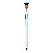 Police Hat Cartoon Click Ballpoint Pen W/ Clip | https://www.bestnamebadges.com