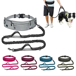 Adjustable Dog Leash with Waist Belt Fanny Pack