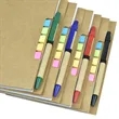 Kraft Paper Cover Spiral Notebook with Matching Pens | https://www.bestnamebadges.com