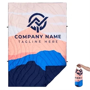 Sublimated Packable Puffy Camping Blanket