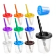 No Spill Paint Cups with Colored Lids and Brushes | https://www.bestnamebadges.com