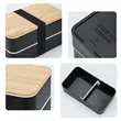 Bento Box Lunch Container Microwavable Food Storage Wood | https://www.bestnamebadges.com