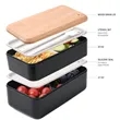Bento Box Lunch Container Microwavable Food Storage Wood | https://www.bestnamebadges.com