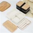 Bento Box Lunch Container Microwavable Food Storage Wood | https://www.bestnamebadges.com