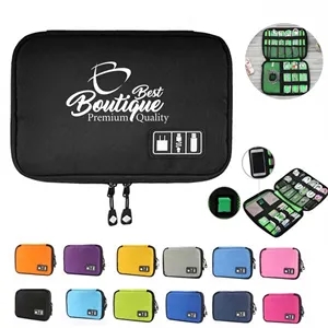 Custom Portable Reusable Travel Cable Organizer Bags Case