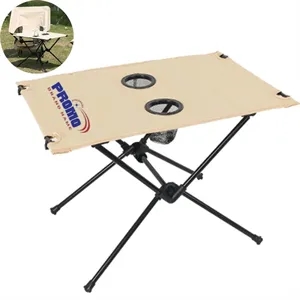 Folding Compact Camping Table with 2 Cup Holders