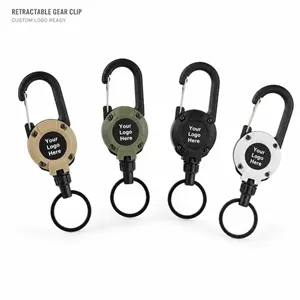 Stainless Steel Tactical Retractable Key Reel