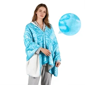 Custom Sublimated Sherpa Shawl Blanket