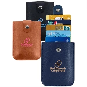 Snap Closure Leather Card Organizer