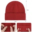 Unisex Acrylic Waffle Knit Cuffed Beanie | https://www.bestnamebadges.com
