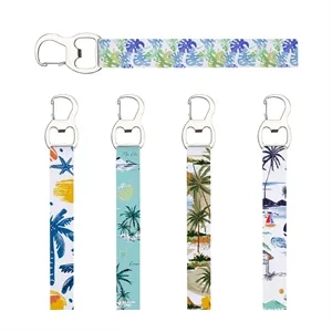 Bottle Opener Neoprene Wristband Keychain
