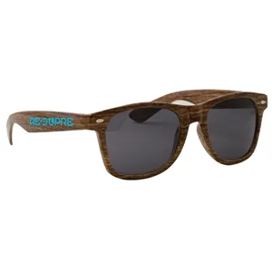 Wood Grain Miami Sunglasses | https://www.bestnamebadges.com