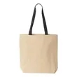 Liberty Bags Natural Tote with Contrast-Color Handles | https://www.bestnamebadges.com