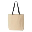 Liberty Bags Natural Tote with Contrast-Color Handles | https://www.bestnamebadges.com