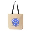 Liberty Bags Natural Tote with Contrast-Color Handles | https://www.bestnamebadges.com