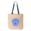 Liberty Bags Natural Tote with Contrast-Color Handles | https://www.bestnamebadges.com