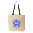 Liberty Bags Natural Tote with Contrast-Color Handles | https://www.bestnamebadges.com