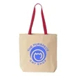 Liberty Bags Natural Tote with Contrast-Color Handles | https://www.bestnamebadges.com