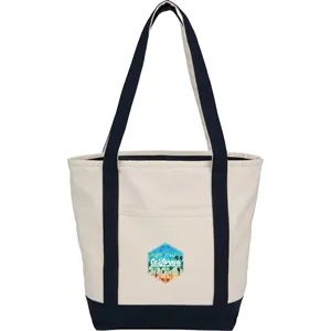 Recycled 12oz Zip Top Canvas Tote